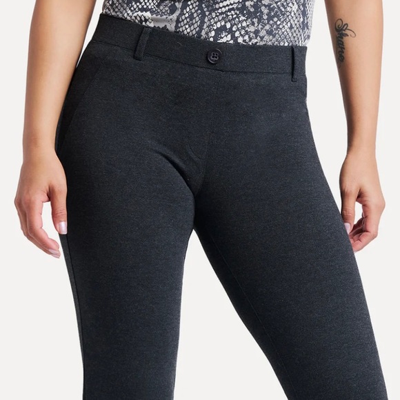 Betabrand Straight-Leg|Classic Dress Pant Yoga Pants
(Charcoal)Sz Large Petite - Picture 2 of 12